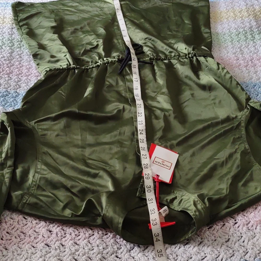 Hunter X Target Medium Olive Green Satin Romper